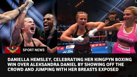 daniella.hemsley uncensored|Boxing: Daniella Hemsley flashes crowd after Kingpyn Boxing